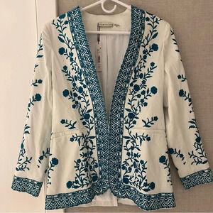 Alice and Olivia Chriselle Embroidered Jacket- Size M; Brand New with Tags
